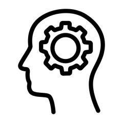 Minimalistic thought outline icon perfect for professional and modern visual concepts