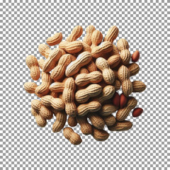 Whole Peanuts in Shells - Natural and Healthy Snack on transparent background, png, psd
