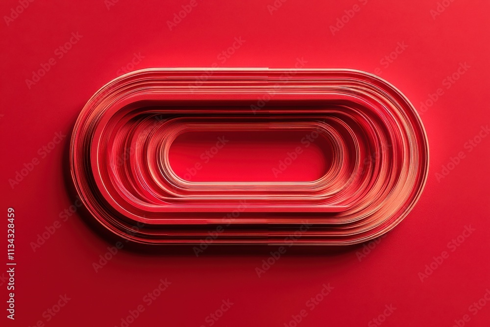 Poster abstract layered design in vibrant red tones, creating a striking visual effect that captivates the 
