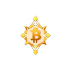 Golden Bitcoin Emblem 