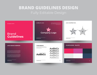 professional Manual Guidelines Presentation Design Template Layout