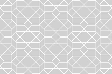 Abstract geometric seamless pattern. Gray and white. Modern stylish texture repeating vector background.