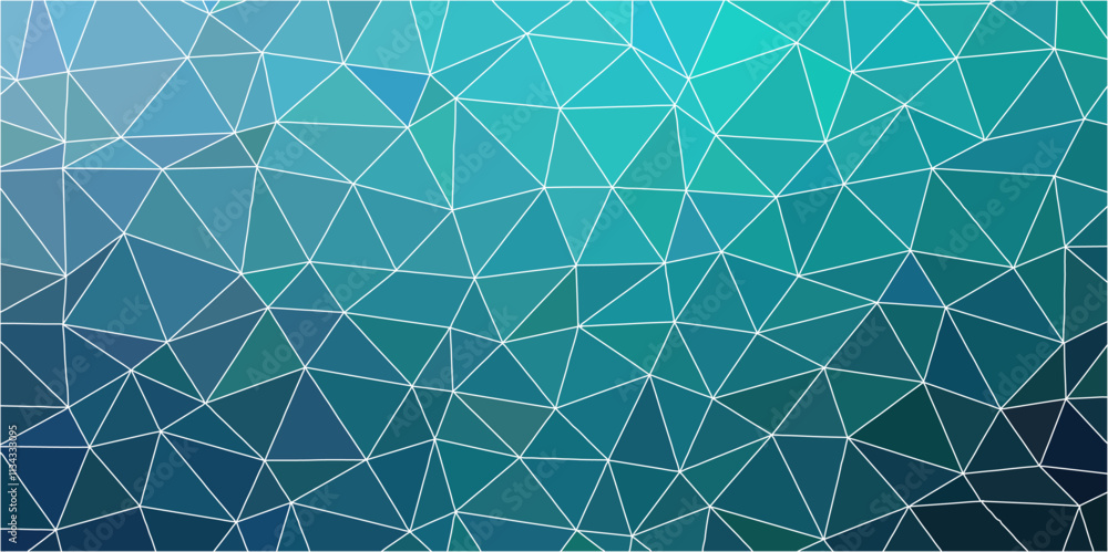 Poster Colorful Polygonal Mosaic Background.  low poly with lines natural network with triangle shapes design. Background consisting of triangles. LowPoly, Polygone, Dreiecke, Netzwerk, Soziales Netzwerk