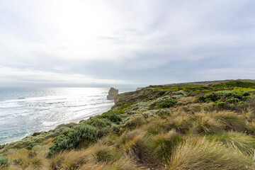 Beautiful ocean lookout on the Twelve Apostles at the Great Ocean Road in Victoria, Australia.