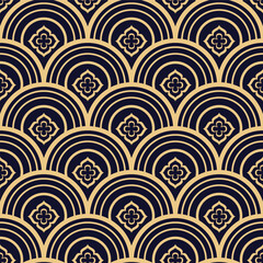 Abstract pattern in Arabian style. Seamless geometric vector background.