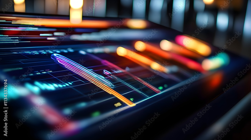 Poster data analytics and key performance indicators on information for business strategy and intelligence.