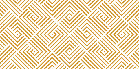 Abstract geometric seamless pattern. with Vector background. Gold and white texture. Graphic modern pattern.