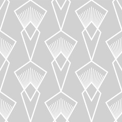 Abstract geometric seamless pattern. with Vector background. Gray and white texture. Graphic modern pattern.