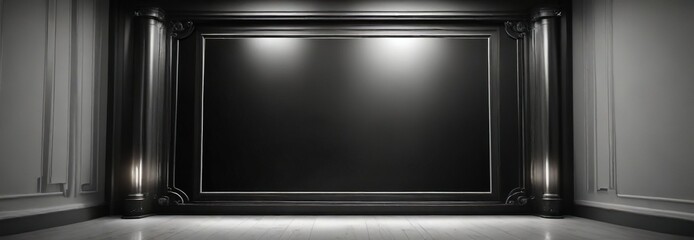 Obraz premium Black and white luxury background with sophisticated lighting, luxury, sophisticated
