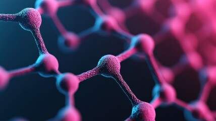 Colorful molecular structure background design.