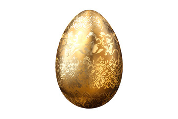 a gold egg with a pattern