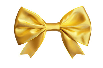 a yellow bow tie with a white background