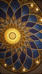 Obraz premium Hypnotic Mandala Spiral with Radiating Glow