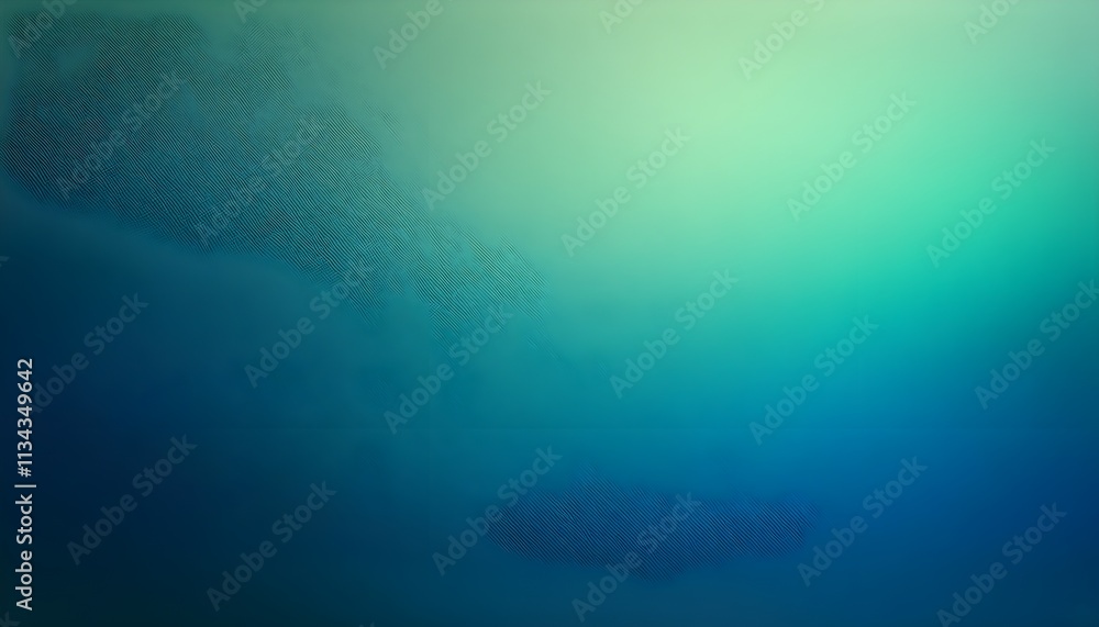 Poster a grainy gradient background in teal green and blue tones, featuring a soft glowing noise text