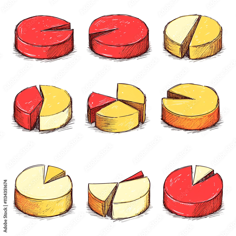Poster cheese pie charts: a visual representation of data