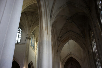 Indoor view of Houdan church - Église Saint-Jacques et Saint-Christophe - Yvelines - France