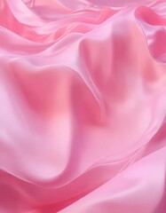 Obraz premium Soft pink hue with wavy translucent shape in abstract background, pastel, abstract, soft