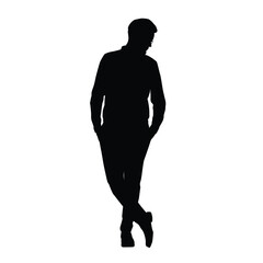 Naklejka premium Silhouette of a man in a pose