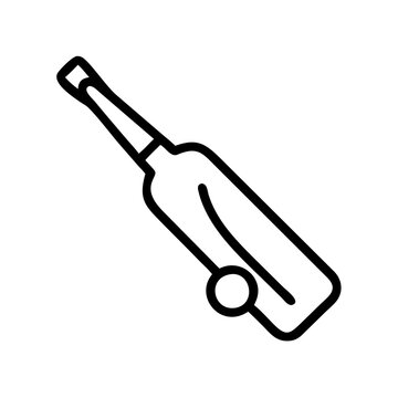 Outline illustration of a lapta bat and ball, symbolizing traditional Russian sport