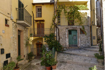 An old house among the alleys of Maranola, a small medieval town in the municipality of Formia, Italy.