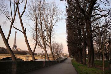 Port de la conference - Pont de l'alma and Eiffel tower - 16th arrondissement - Paris - France