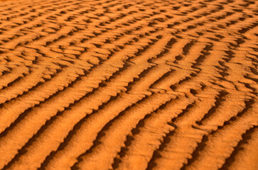 Desert background pattern graphics. Summer Safari excursions and travel. Sandy desert Wahiba in Oman, Near East