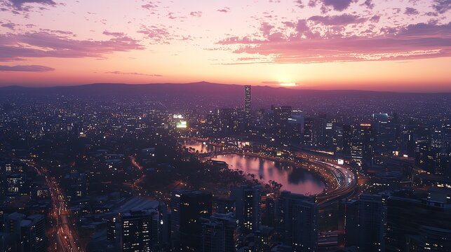 Panoramic View of London City from St. Paul's Cathedral, UK, 2023