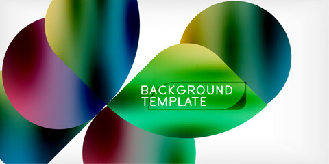 Color geometric shapes background shadow circles