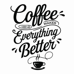 Coffee shirt designs | motivational typography t shirt design