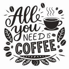 Coffee shirt designs | motivational typography t shirt design