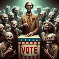 A Group of Zombies voting 
