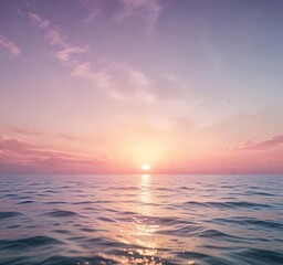 Obraz premium Abstract Background with Pastel Gradient Over a Serene Ocean, beach, soft hues, abstract background