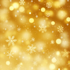 Bright golden bokeh background with defocused lights, creating a festive and cheerful ambiance. Ideal for celebrations, holidays, or greeting card designs.