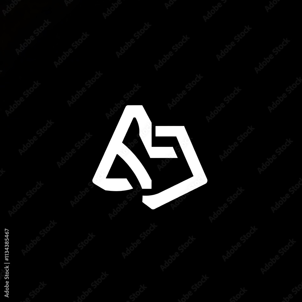 Poster abstract monogram logo: a bold and modern design featuring interwoven initials, perfect for branding