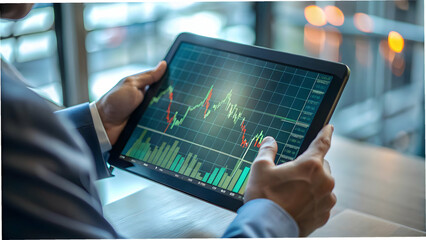 Close Up of Laptop Screen Showing Eco Friendly Financial Dashboard with Green Analytics Symbolizing Digital Sustainability in Finance