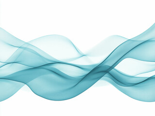 Abstract blue waves on a white background with smooth, flowing patterns and minimalistic style, perfect for modern design.
