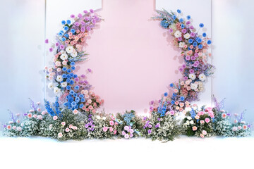 Beautiful flowers background for wedding scene Decoration