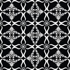 Floral seamless pattern ornament. Modern stylish texture. Repeating vector background.