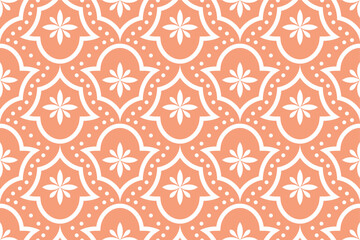 Abstract seamless pattern. Ornamental floral damask ornate background. Vector illustration.