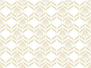 Obraz premium Abstract geometric floral seamless pattern. ornament. Modern stylish texture repeating. Vector background.