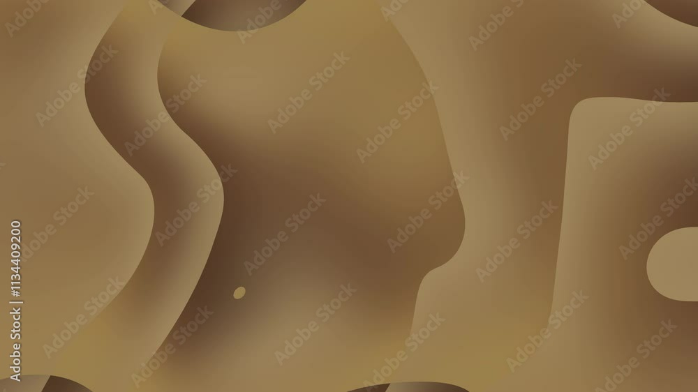 Poster abstract brown gradient shapes: fluid organic forms and seamless pattern design