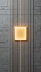 A minimal grid design with one glowing square as a focal point