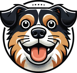 Cute dog mouth vector on white background