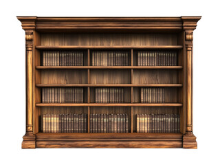 Classic Bookcase for Organising Books & D�cor - Isolated on White Background