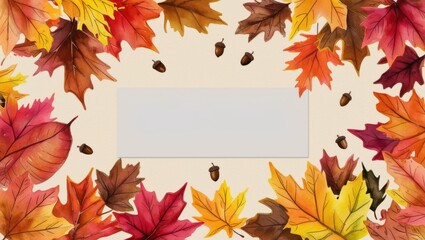 autumn leaves frame on white, maple leaf frame border, autumn fall maple leaf journal page, maple leaf border page, autumn leaf border