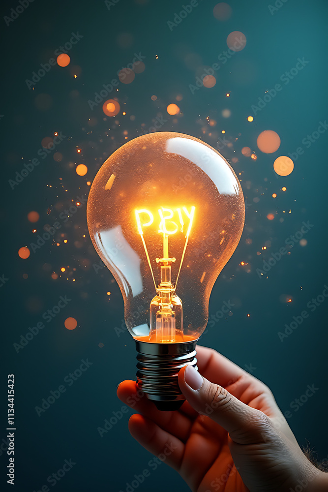 Aufkleber creative business ideas are sparked when combining innovative thinking with practical application of