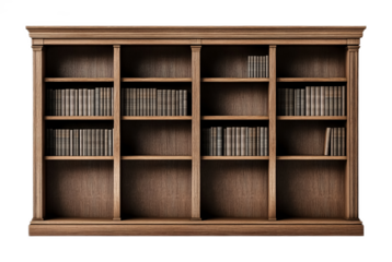 Classic Bookcase for Organising Books & D�cor - Isolated on White Background