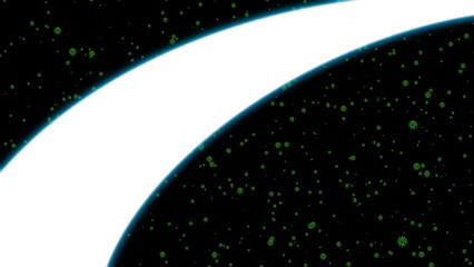 Obraz premium White Swipe Wipes Away Green Microorganisms and Germ Removal