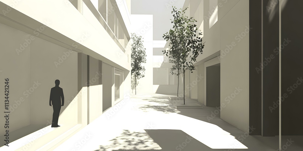 Poster minimalist modern building architecture design