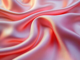 Obraz premium Luxurious satin fabric in soft pink tones with elegant ripples
